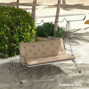 Outsunny Garden Bench Cushion, Seat Pad with Ties, Khaki