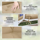 Outsunny Garden Bench Cushion, Seat Pad with Ties, Khaki