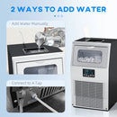 HOMCOM Commercial Ice Maker W/ 4kg Ice Storage For Home Restaurant