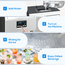 HOMCOM Commercial Ice Maker W/ 4kg Ice Storage For Home Restaurant