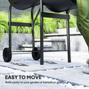 Outsunny Portable Outdoor Charcoal Grill BBQ Grill With Offset Smoker Black