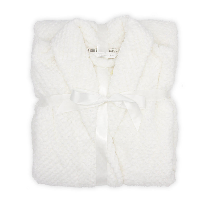 Ladies Honeycomb Fleece Dressing Gown - Ivory