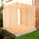 Ivy Pergola Kit With Decking & Sides 8x8