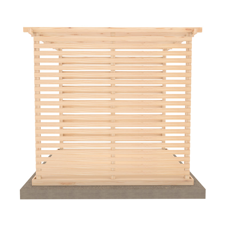 Ivy Pergola Kit With Decking & Sides 8x8