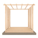 Ivy Pergola Kit With Decking & Sides 8x8