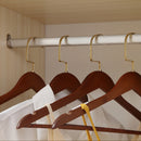 HOMCOM Rolling Open Wardrobe Hanging Rail Storage Shelves for Clothes