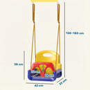 Outsunny 3 In 1 Kids Swing Seat, Adjustable Toddler Swing Chair, Dark Blue