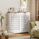 HOMCOM Heater Cover with Flip Drawer and Top Shelf 108 x 19 x 95.5 cm White