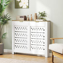 HOMCOM Heater Cover with Flip Drawer and Top Shelf 108 x 19 x 95.5 cm White