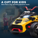 AIYAPLAY 12V Kids Electric Ride On Car, Battery Powered Ride On ATV, Yellow