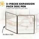 PawHut 2 Piece Expansion Pack Dog Pen For 80cm High Animal Pen