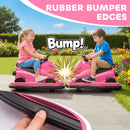 AIYAPLAY Electric Kids Bumper Car With 360 Degree Rotation Spin, Pink