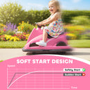 AIYAPLAY Electric Kids Bumper Car With 360 Degree Rotation Spin, Pink