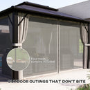 Outsunny 3x4m Polycarbonate Hardtop Gazebo with Aluminium Frame