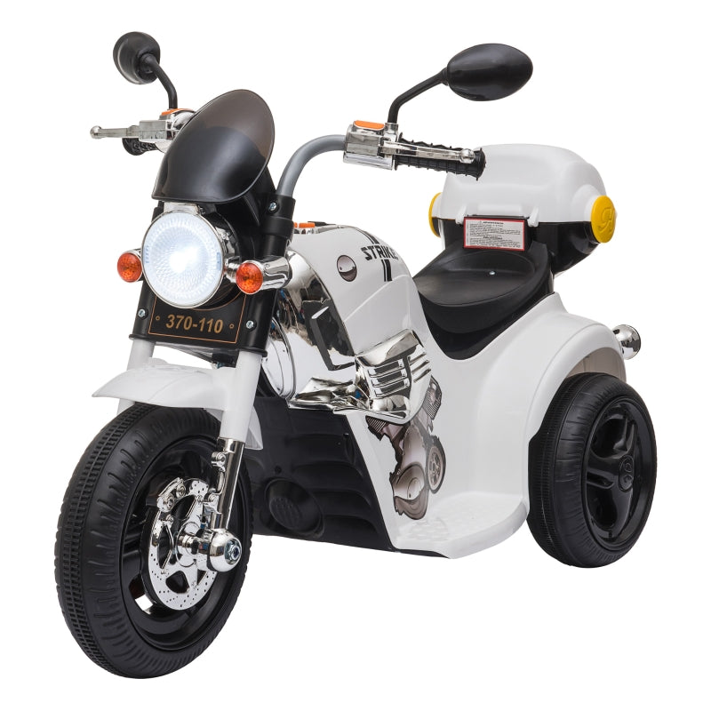 HOMCOM Kids Electric Ride On Motorcycle Bike 6v - White