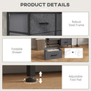 HOMCOM 6 Drawer Fabric Chest of Drawers w/ Wooden Top for Hallway