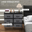 HOMCOM 6 Drawer Fabric Chest of Drawers w/ Wooden Top for Hallway