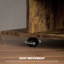 HOMCOM Brown Modern TV Cabinet Stand Storage Shelves Table Mobile Rustic