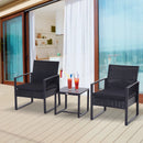 Outsunny Rattan Bistro Set - Black