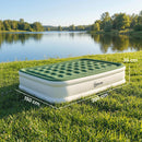 Outsunny Inflatable Mattress Air Bed With Built-in Pump, Dark Green