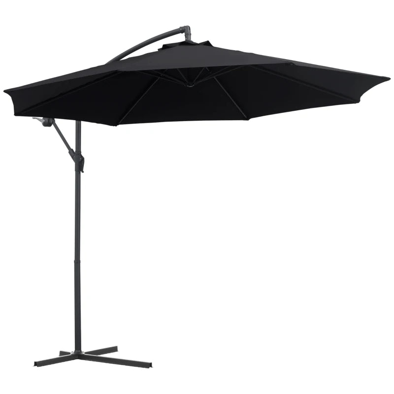 Outsunny Cantilever Banana Parasol 3m -  Black