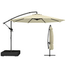 Outsunny 3 m Garden Cantilever Parasol with Sandbag, 360 Degree Rotation