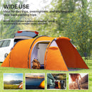 Outsunny 3 Man 2-Room Tent Camping Tent With Living Area Air Vents Orange