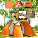 Outsunny 3 Man 2-Room Tent Camping Tent With Living Area Air Vents Orange