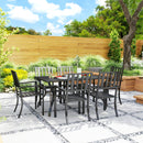 Outsunny 7 Pieces Patio Dining Set With Umbrella Hole, For Poolside, Garden