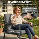 Outsunny 4 Piece Garden Furniture Set, Outdoor Sofa Set, Black