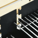 Outsunny Charcoal BBQ Grill with Side Table, Storage Shelf and Wheels