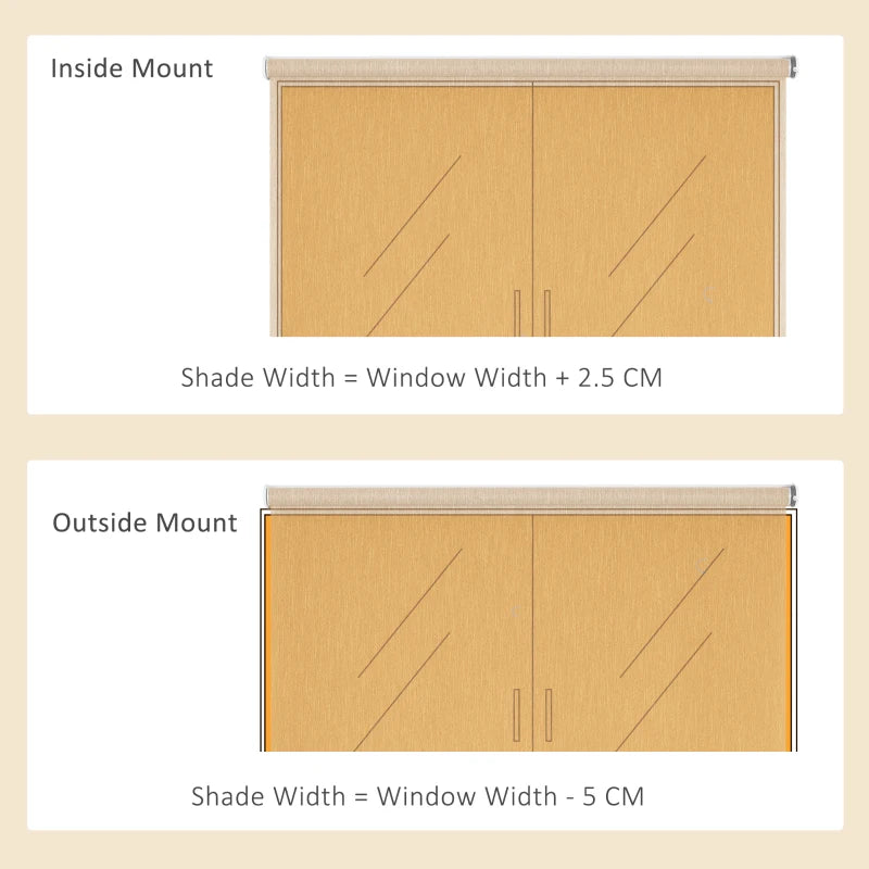 HOMCOM WiFi Smart Roller Blinds 120 x 180cm - Brown