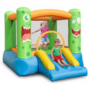 Inflatable Bounce House 2-in-1 Monster Themed Kids Bouncer with Slide (without Blower)