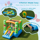 Inflatable Bounce House 2-in-1 Monster Themed Kids Bouncer with Slide (without Blower)