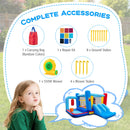 Inflatable Bounce House With Punching Bags And Basketball Rim (with 550W Blower)