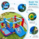 Inflatable Bounce House With Punching Bags And Basketball Rim (with 550W Blower)
