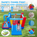 Inflatable Bounce House With Punching Bags And Basketball Rim (with 550W Blower)