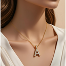 Gold-Plated initial A necklace