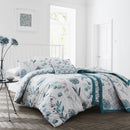 Lewis's Inky Floral T200 Duvet Set - Teal