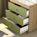 Changing Dresser Shefa Kids 890 Oak - Pistachio Green