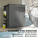 Outsunny 5 X 3.5ft Metal Garden Shed With Effortless Assembly, Light Grey