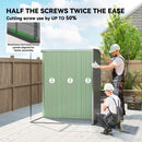 Outsunny 5 X 3.5ft Metal Garden Shed With Effortless Assembly, Light Grey