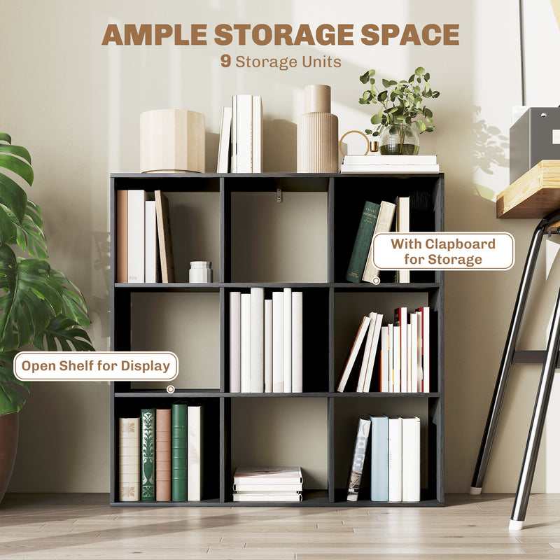 HOMCOM 9 Cube Storage Unit Cabinet Bookcase Display Shelves
