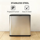 8L Hanging Kitchen Bin, Rubbish Bin W/ Stay-Open Lid For Under Sink