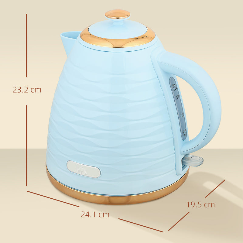 HOMCOM Electric Kettle, Fast Boil, 1.7L, 3kW, Swivel,