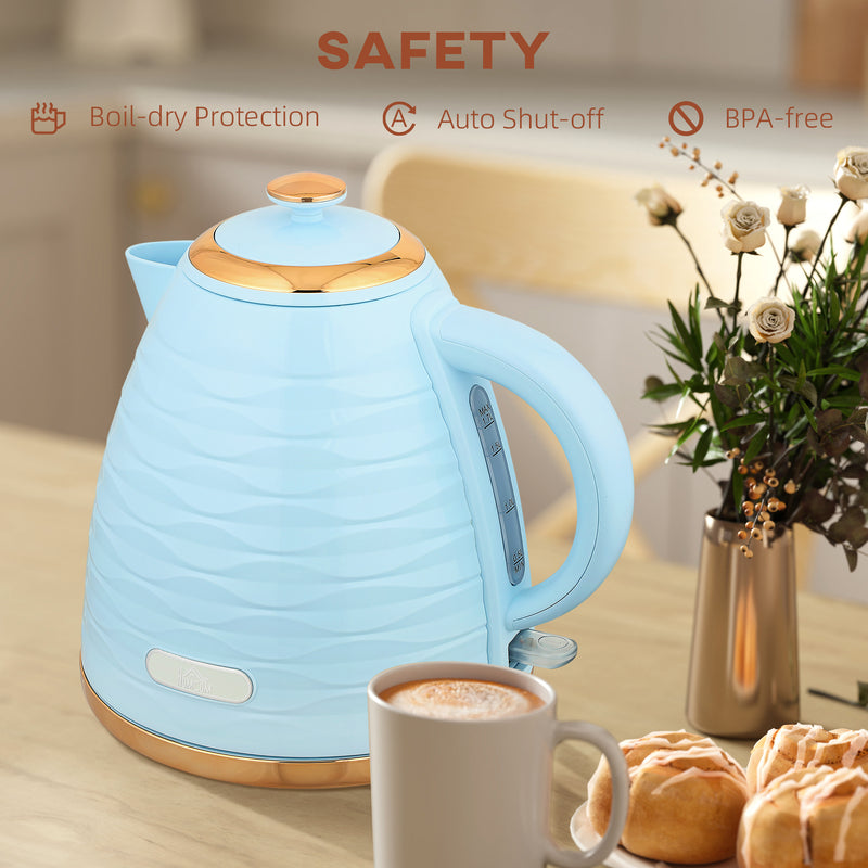 HOMCOM Electric Kettle, Fast Boil, 1.7L, 3kW, Swivel,