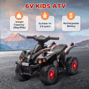 AIYAPLAY 6V Kids Electric Quad Bike With Music, Forward Function - Pink/Black