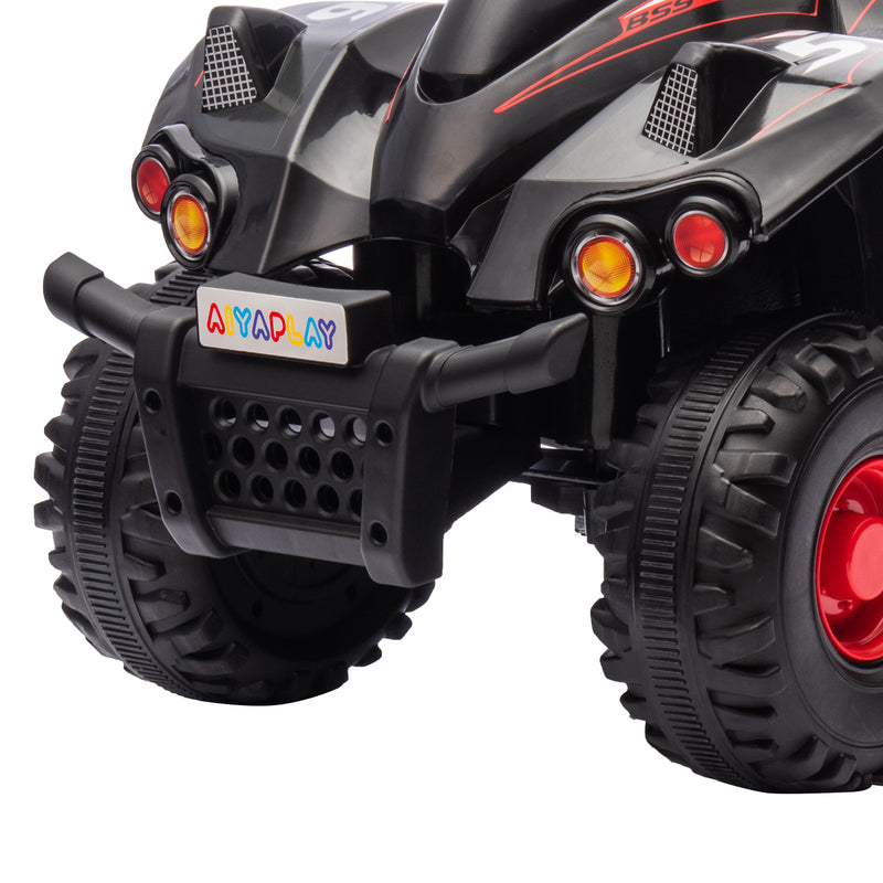 AIYAPLAY 6V Kids Electric Quad Bike With Music, Forward Function - Pink/Black