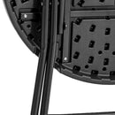 Outsunny Round Garden Dining Table for 4, Foldable Outdoor Table for Garden