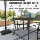Outsunny Patio Parasol Base Umbrella Stand, Sand/Water Filled, Black